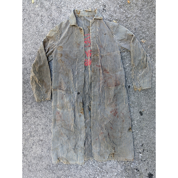 ✨SOLD✨VTG 1920s Ford Bangor Hickory Stripes Chore - Picture 10 of 12